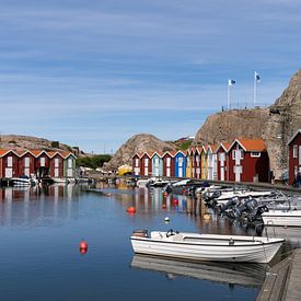 Bunte Ferienhäuser Smögen, Schweden von Peter Wierda