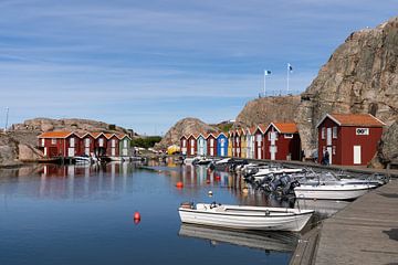 Kleurrijke huisjes Smögen, Zweden