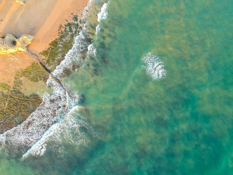 Sea at Olhos d'Agua Portugal by Stefanie de Boer