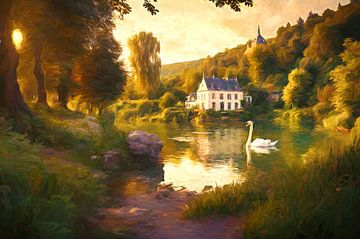 Cottage by the water by Arjen Roos