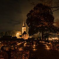 Light evening at the Jacobus church in Rolde
