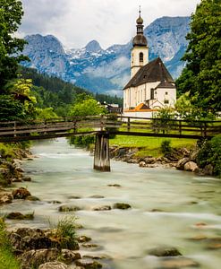 Berchtesgaden Ramsau Parish church of St. Sebastian - long exposure by Fotos by Jan Wehnert