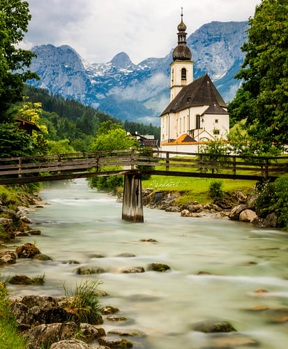 Berchtesgaden Ramsau Parochiekerk van St. Sebastian - lange opname
