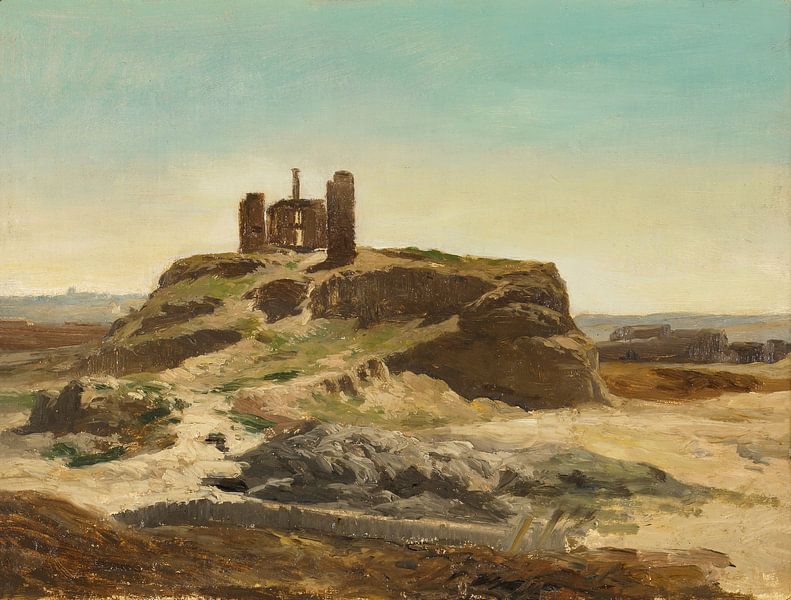 Paysage de maisons abandonnées de Carlos de Haes, paysage ancien par finemasterpiece