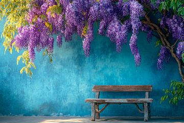 Wisteria Bank van Poster Art Shop