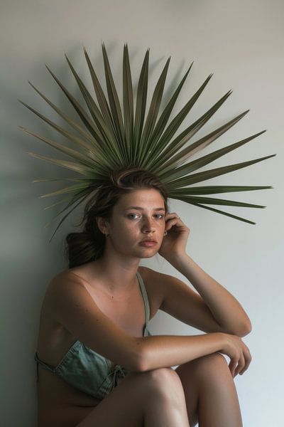 Een portret van tropische elegantie van Poster Art Shop