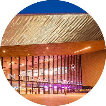 Rotterdam Centraal Station in het blauwe uur