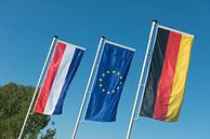 Nederlandse vlag, Europese Unie vlag en Duitse vlag van Tonko Oosterink thumbnail