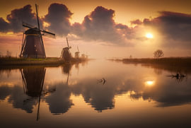 Kinderdijk von Herman van den Berge