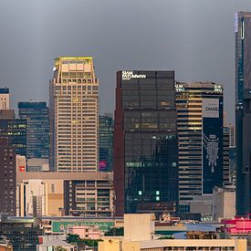 Sunset over the Bangkok skyline by Walter G. Allgöwer