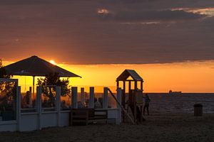 On the beach....