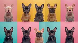 Gruppenfoto Französische Bulldogge