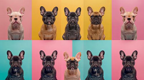 groepsfoto franse buldog