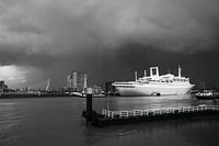 ss Rotterdam in zwart-wit