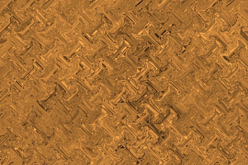 Golden metallic abstraction. Modern abstract art by Dina Dankers
