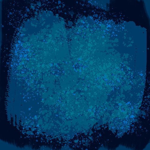 Moderne abstracte kunst. Kleurrijk landschap in blauwe kleuren. Duiken.