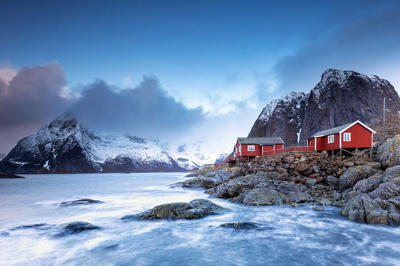 Red Rorbuer Cabins in Hamnoy in Lofoten by Tilo Grellmann