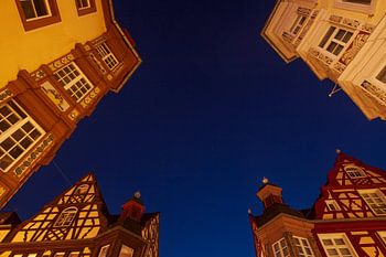 Historic half-timbered house Vier-Türme-Eck, Koblenz, Rhineland-Palatinate, Germany, Europe