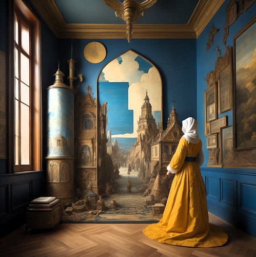 De geel blauw rode onwerkelijkheid