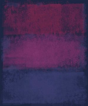 Abstrakt in tiefblauen und roten Farbtönen von Rietje Bulthuis