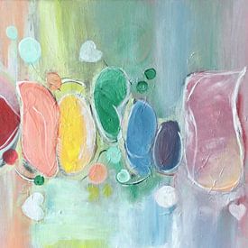 Chakra's liefde tijdloos mooi abstract schilderij van Susanna Schorr