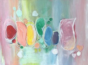 Chakras love timelessly beautiful abstract painting by Susanna Schorr
