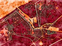 Map of Nieuwpoort with the style 'Amber Autumn'