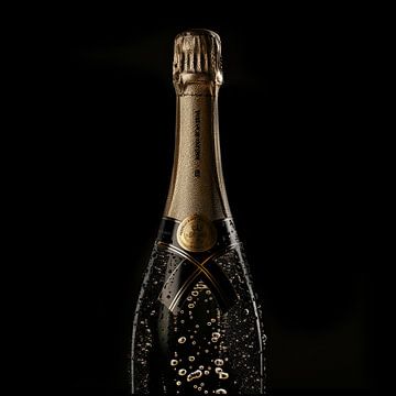 Champagnefles luxe goud van TheXclusive Art