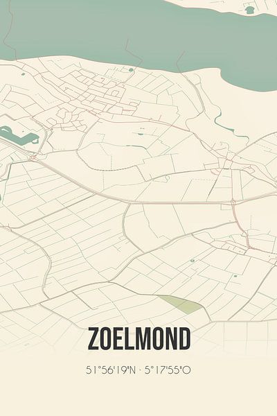 Vintage map of Zoelmond (Gelderland) by Prints of Place