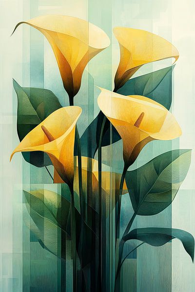 Geometrische Calla-Lilien Nr.2 von Studio BB