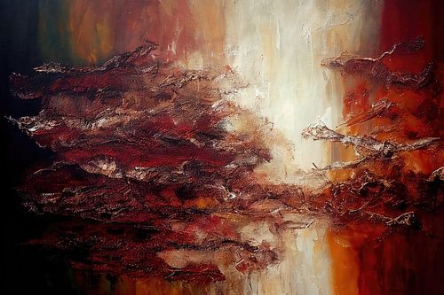 Abstract in aarde kleuren