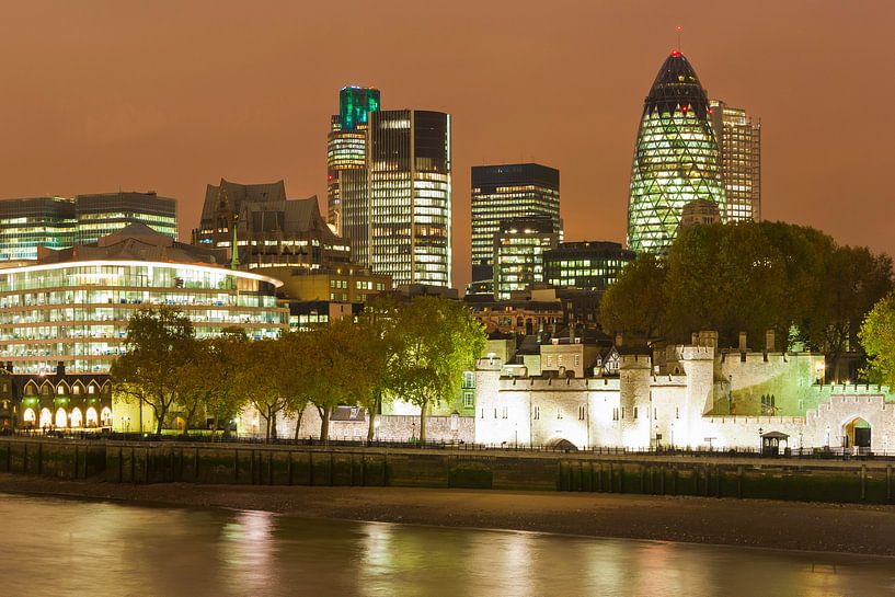 Der Finanzbezirk und der Tower in London von Werner Dieterich