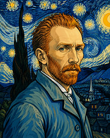 Van Gogh in Cartoon Style