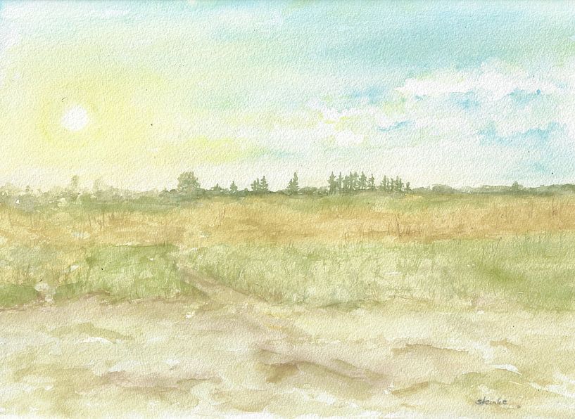 Coucher de soleil sur la côte danoise de la mer Baltique par Sandra Steinke