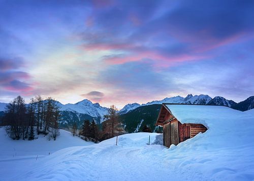 Winter morning in Serfaus