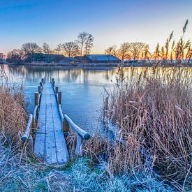 Een typisch Zuid-Hollands winterlandschap. van Eelco de Jong