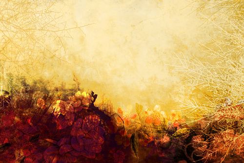 LOVELY FLOWERS ARE KISSING A YELLOW FIELD