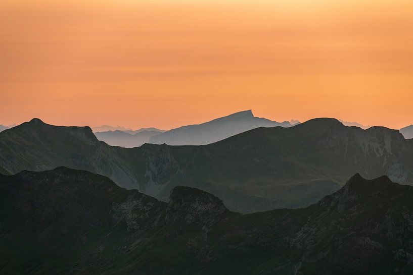 Allgäu mountain silhouette by Leo Schindzielorz