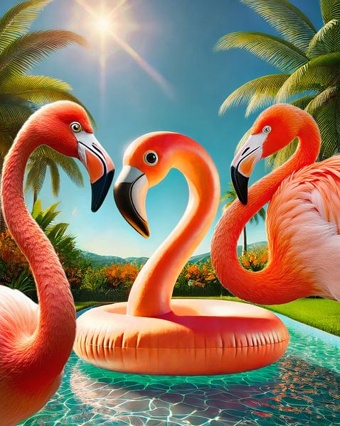 flamingo trio by Armin Mumper