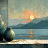 Vase Japandi Sunset | Sunset Serenity sur Caprices d'Art