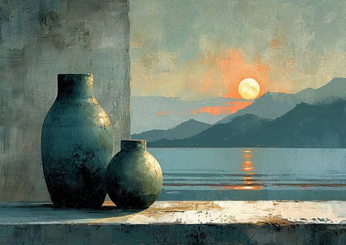 Vase Japandi Sunset | Sunset Serenity