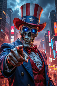 Dark Fantasy Wandbild: UNCLE SAM - I WANT YOU FOR U.S. ARMY