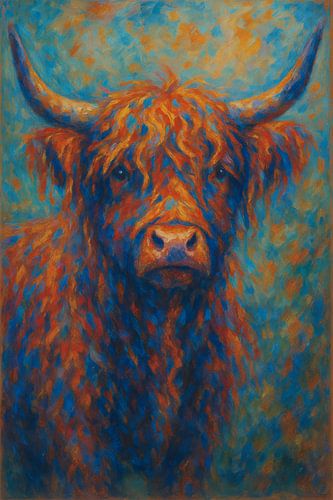 Schotse hooglander schilderij