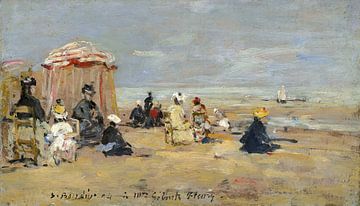 Op het strand, Eugène Boudin