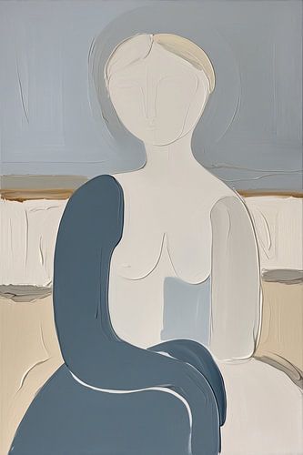 Minimalistisch abstract vrouwelijk portret