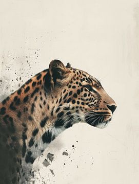 Spots of Reflection - Künstlerisches Leopardenporträt von Eva Lee