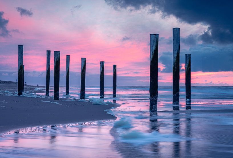 Palm village Petten at sunset by Marco Rutten
