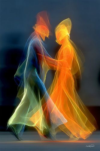 abstract dansende vrouwen van Gelissen Artworks
