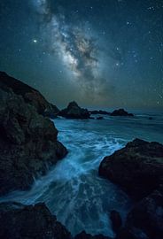 Night sky on the coast