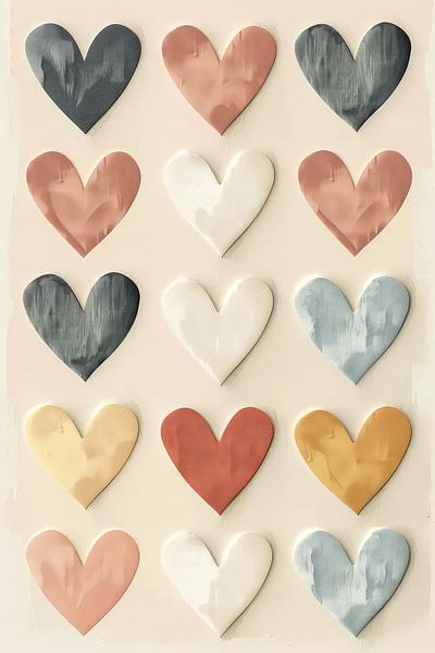 Hearts in Pastel by ByNoukk